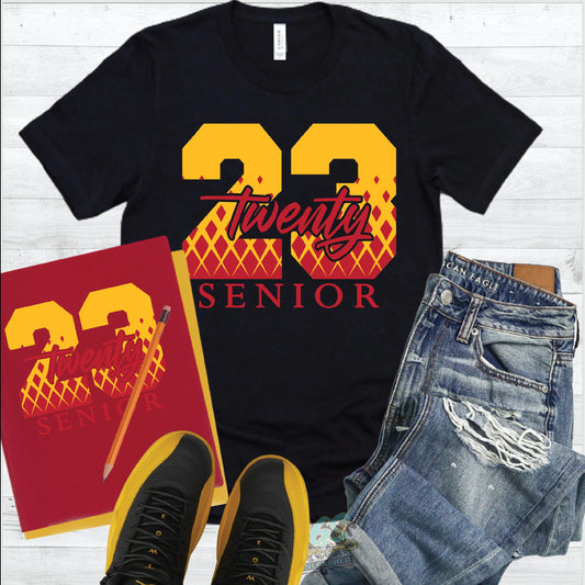 Twenty 23 Senior T-Shirt, Senior 2023, Graduation T-shirt, Senior class of 2023 T-shirt, Senior mom shirt, Class of 2023 T-shirt, Senior tee